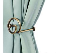 Embrasses de Rideau Décoratifs en Métal, Lot de 4, Fixation Murale, Anneaux de Rideau pour Rideaux, Crochets de Rideau, Embrasses pour Rideaux