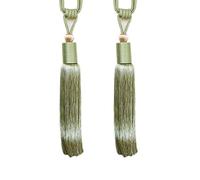 Embrasses de rideaux à pompons, 1 paire de luxueux pompons for rideaux décoratifs for la maison, accessoires for à R(Green)