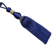 Embrasses de rideaux à pompons, Embrasses de rideaux décoratives style européen, 1 paire, avec pompons(Royal Blue)