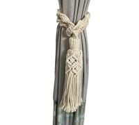 Embrasses de rideaux en macramé faites à la main, sangles corde pampilles coton, décoration maison, accessoire support rideau, 1 pièce(D)