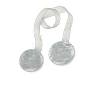 Embrasses en paire avec aimant en nacre pour cuisine, salon, simple, intérieur à bouton uni, adaptable à tous types de rideaux (blanc froid)