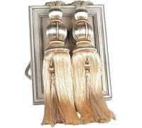 Embrasses pour Rideaux Paire de lanterne suspendue simple boule glands rideaux boucle élingue reliure lanterne embrasses fabriqués à la main tressé boucle draperie rideaux retenues(Beige)