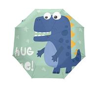 Embrassez-Moi Dinosaure Bleu Parapluie Pliable Pliant à Ouverture Automatique Parapluies Pliant Coupe-Vent pour Voyager Plage Femmes Enfants Homme Fille