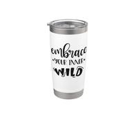 Embrassez votre plume d'aventure sauvage intérieure Gobelet isotherme en acier inoxydable double paroi