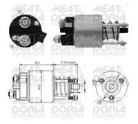 Embrayage à roue libre, démarreur MEAT & DORIA 46102