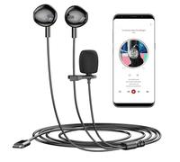 Embrayage de microphone USB Tie, enregistreur audio omnidirectionnel | Microphone anti-buité portable, capture vocale claire pour podcasts, interviews, strede karaoké et plus encore