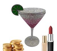 Embrayage en strass, Sac de soirée en gobelet en gobelet, pochette élégante pour dames, femmes, passionnés de célébration, amateurs de mode, stylistes créatifs, événement, fête, danses, 20x15x11 pouce
