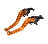 Embrayage Levier Leviers Frein D'embrayage CNC Courts Réglables Moto Pour Italika Pour DM200 Style Corne Taureau Pliables Extensibles Levier D'embrayage Maître(Orange)