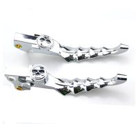 Embrayage Levier Leviers Frein D'embrayage Pour Moto 2 Pièces Motif Tête Mort Pour Sportster 883 1200 2000-2022 Levier D'embrayage Maître(Chrome)