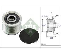 Embrayage roue libre alternateur INA 535 0086 10 pour MERCEDES-BENZ