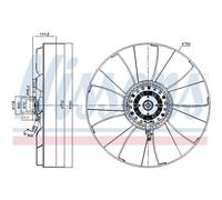 Embrayage visco du ventilateur électrique 86232 NISSENS pour MAN TGA TGX I TGS I