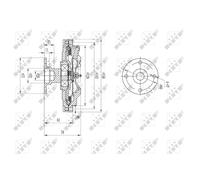 Embrayage Ventilateur de Radiateur NRF pour Nissan Patrol Y61 Pick-Up D22