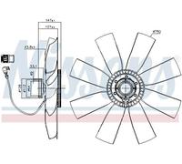 Visco-coupleur de ventilateur NISSENS NIS 86236