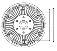 Embrayage visco du ventilateur thermique 49040 NRF pour RENAULT TRUCKS