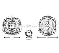 Embrayage visco du ventilateur thermique MSC417 AVA QUALITY COOLING pour VW