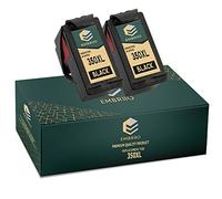 EMBRIIO 2X 350 350XL Noir Cartouches d'encre Remplacement pour HP Photosmart C4280 C4340 C4380 C4424 C4480 C4485 C4524 C4580 C4585 C5280 D5360 Deskjet D4260 D4360 Officejet J6424 J5780 J5785