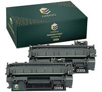 EMBRIIO 2X CE505A 05A Cartouche Toner Remplacement pour HP LaserJet P2030 P2035 P2035n P2050d P2055 P2055d P2055dn P2055x Canon i-SENSYS LBP6300dn LBP6650dn LBP6670dn