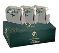 EMBRIIO M-K221 MK-221BZ M-K221SBZ | 3 Rubans Cassettes Étiquettes Remplacement pour Brother P-Touch BB-4 PT-55 PT-65 PT-70 PT-80 PT-85 PT-90 PT-M95 PT-100 PT-110 | Noir sur Blanc | 9 mm x 8 m
