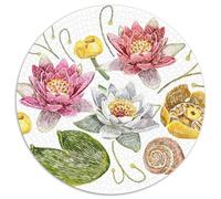 Embroidered Birds 1000 Pièces Puzzles Convient Aux Adultes Aux Enfants Dope Puzzle Rond Cadeau Les Anniversaires Jeu D'Intelligence De l'art De La Décoration Moderne 1000pcs (67.5x67.5cm)