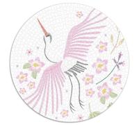 Embroidered Birds 1000 Pièces Puzzles Convient Aux Adultes Aux Enfants Dope Puzzle Ronds Cadeau Les Anniversaires Jeu D'Intelligence De l'art De La Décoration Moderne 1000pcs (67.5x67.5cm)
