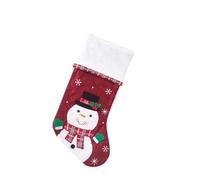 Embroidered Christmas Socks Santa Claus Elk Candy Bag Christmas Tree Decorations Hanging Pendant Xmas Ornament Gift Bag(Color 2)
