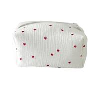 Embroidered Makeup Bag, Stylish Portable Toiletry and Cosmetic Organizer with Zipper, Multi-Purpose Travel Pouch for Storing Lipstick, Jewelry, Brushes, Essentials