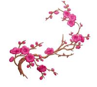 Embroidered Plum Blossom Applique Flower Iron On Patches Decorative