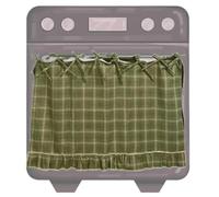 Embroidery Appliance Rustic Handmade Protector - Oven Skirt | Decorative Ruffled Trim Ribbon Ties with Robust Build & Vivid Finish Matte Texture for Range Dishwasher Home Activity