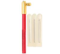 Embroidery Beading Crochet Hook Set Ergonomic French AntiEmbroidering Tool with 3 Needles for DIY Craft Sewing Accessories Wooden Aluminum Alloy (Aiguille à broder française en alliage d'aluminium)