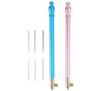 Embroidery Crochet Hook French Tambour Beading Sequins Stainless Steel Handle Sewing Craft Tool Ergonomic Non Slip Comfortable Sturdy Durable Needles For Sewing Embroidery Beading