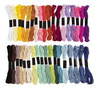 42 fils à broder en coton - couleurs assorties - Creotime Multicolore G