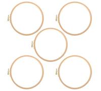 Embroidery Hoop Frame Round Wide Bamboo Portable Desktop DIY Cross-Stitch Supplies 19cm for Lazy Embroidery Enthusiasts