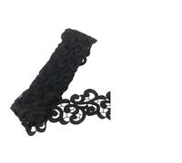 Embroidery Lace Width 8 Cm Water-soluble Clothing Skirt Decorative Collar Ornaments Sew On Clothes(Black)