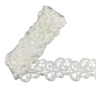 Embroidery Lace Width 8 Cm Water-soluble Clothing Skirt Decorative Collar Ornaments Sew On Clothes(White)