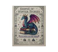 Embroidery Pattern - Dragon Craft Kit | Classic Hand Embroidery With Linen Fabric, Beautiful Dragon Design For Girls Boys Teens Youth Women, Wife Family Friends Home Crafting Projects Skill Building