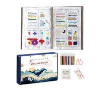Embroidery Sewing Book - Portable Hand Craft Kit with Step by Step Instructions, Beginners Friendly Embroidery Guide with Materials Included, Creative DIY Activity for Craft Lovers Men Women Boys Girl