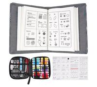 Embroidery Stitch Book Kit, à Réaliser Soi-même Livre de Broderie | Portable pour 143 Points, Mini-livre Kit de Broderie pour Débutant Permettant D'apprendre Techniques et Loisirs Créatifs