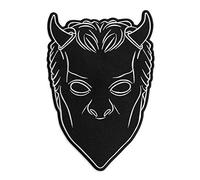 Embrosoft Ghost Band Nameless Ghoul Black Mask Patch brodé - Lot de 1 emblème brodé en métal lourd - Écusson thermocollant et cousu pour motards 9.8" x 14.7"