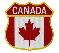 EmbTao Drapeau du Bouclier Canadien Brodé à Repasser ou à Coudre Patch