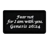 EmbTao Genèse 26 24 N'aie pas peur parce que je suis avec toi Brodé Crochet et boucle d'attache Patch