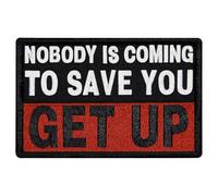 EmbTao Personne ne viendra vous sauver Se lever Brodé Crochet et boucle d'attache Patch