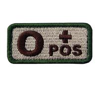 Embtao type O Positive Tactical Blood type Fermeture Velcro Patch Khaki & Green