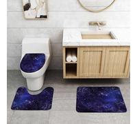 EMCLKS 3 Tapis de Bain Antidérapant,Tapis Salle de Bain Super Absorbant,Tapis de Douche Super Doux,Ensemble de Galaxies, étoiles du Ciel dans Le Ciel Nocturne, poussière d'éto,Ensemble Tapis de Bain