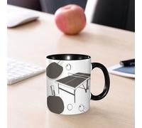 EMCLKS Mug en céramique, 330ml, tasse à thé, tasse cafe, tasse drole, cadeau drole, cadeau homme, mug cafe, Le ping-pong de la table, RA mais le ping-pong de Twitter, le ping-pong de la petite ba