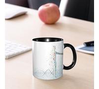 EMCLKS Mug en céramique, 330ml, tasse à thé, tasse cafe, tasse drole, cadeau drole, cadeau homme, mug cafe, Anatomie humaine, corps moléculaire psychédélique numérique issu de l'ADN humain généti