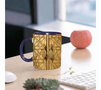 EMCLKS Mug en céramique, 330ml, tasse à thé, tasse cafe, tasse drole, cadeau drole, cadeau homme, mug cafe, Marocain, portes principales du palais royal de Marrakech, Maroc, voyage