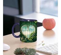 EMCLKS Mug en céramique, 330ml, tasse à thé, tasse cafe, tasse drole, cadeau drole, cadeau homme, mug cafe, Fantaisie, magie, forêt, pays des fées, conte de fées, jungle, arbres, fleurs, branches