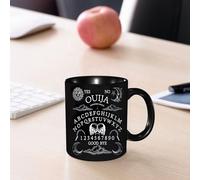 EMCLKS Mug en céramique, 330ml, tasse à thé, tasse cafe, tasse drole, cadeau drole, cadeau homme, mug cafe, Squelette, soleil et lune, mystère, éléments obscurs, planche Ouija