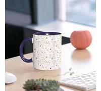 EMCLKS Mug en céramique, 330ml, tasse à thé, tasse cafe, tasse drole, cadeau drole, cadeau homme, mug cafe, Motif terrazzo. Décoration murale et de sol en marbre céramique. Mosaïque italienne cla