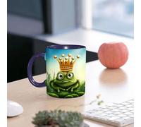 EMCLKS Mug en céramique, 330ml, tasse à thé, tasse cafe, tasse drole, cadeau drole, cadeau homme, mug cafe, prince grenouille de dessin animé attendant d'être embrassé